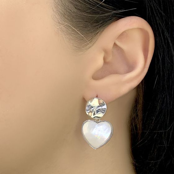 Серебряные серьги с перламутром