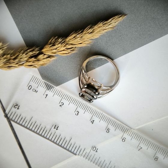 Серебряное кольцо с раухтопазом (дымчатым кварцем) 5.433ct