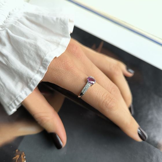 Серебряное кольцо с александритом 1.428ct