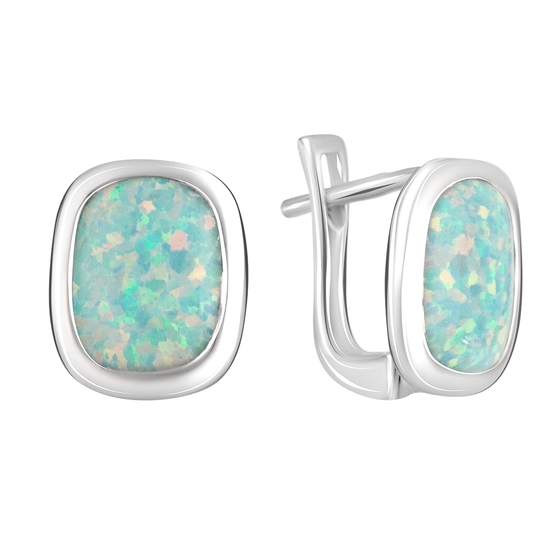 Серебряные серьги с опалом