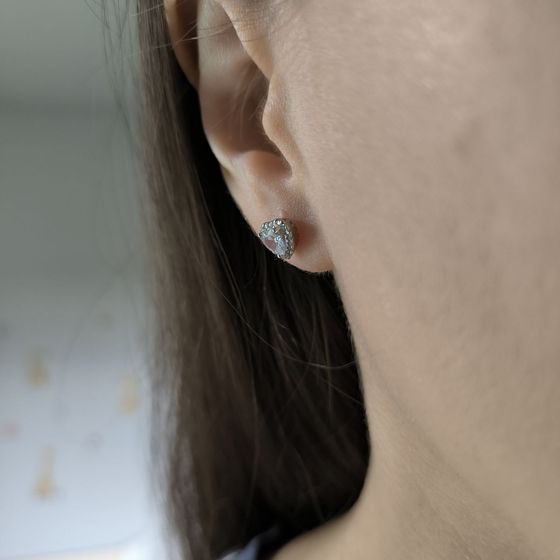 Серебряные серьги с фианитами