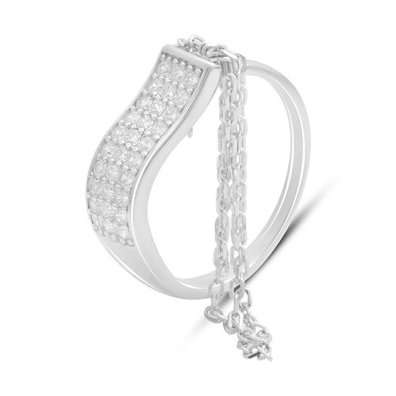 Серебряное кольцо с фианитами