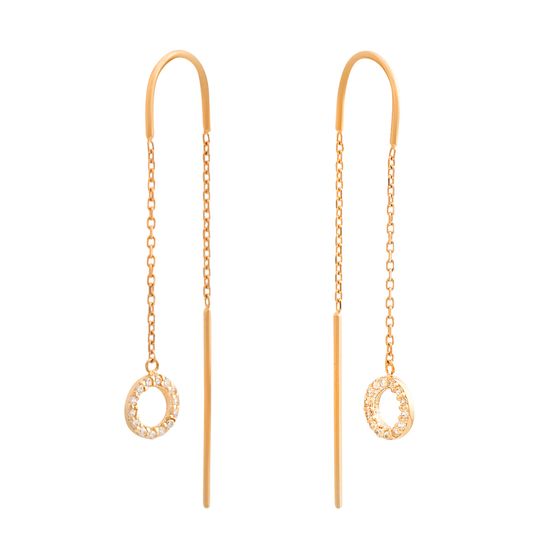 Серебряные серьги с фианитами 0.28ct