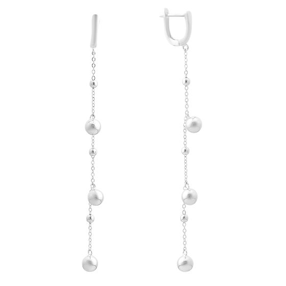 Серебряные серьги без камней