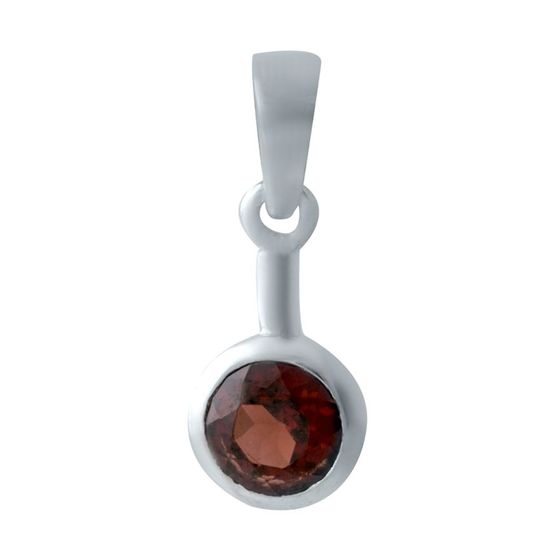 Серебряная подвеска с гранатом 0.942ct