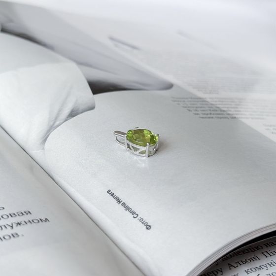 Серебряная подвеска с хризолітом 2.958ct