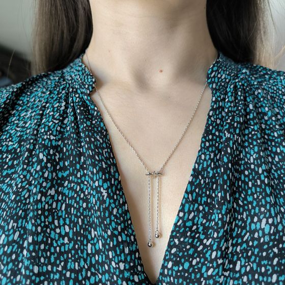 Серебряное колье без камней Серебряное колье без камней