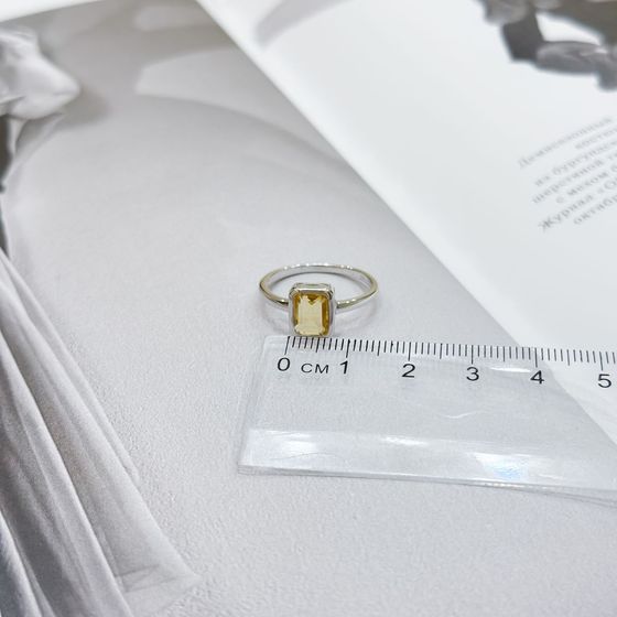 Серебряное кольцо с цитрином nano 1.292ct