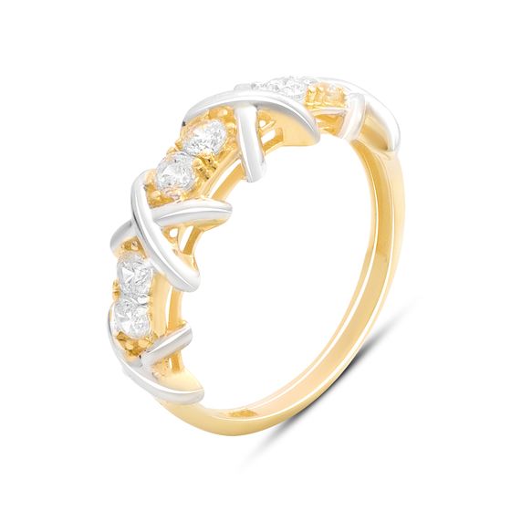 Серебряное кольцо с фианитами 0.24ct