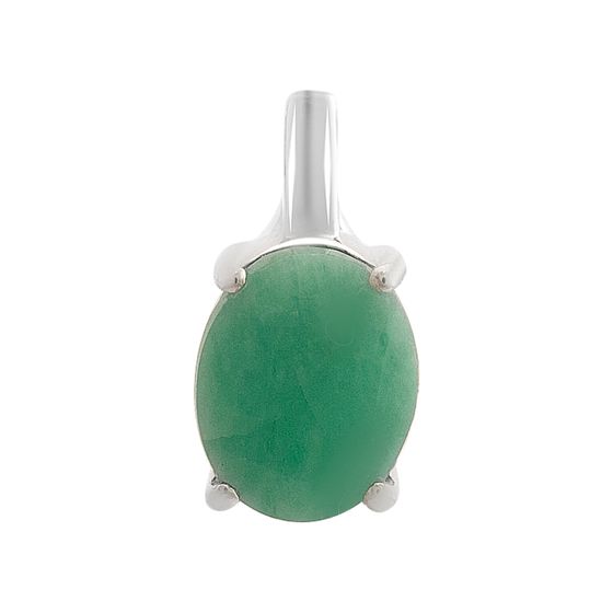 Серебряная подвеска с изумрудом 2.45ct
