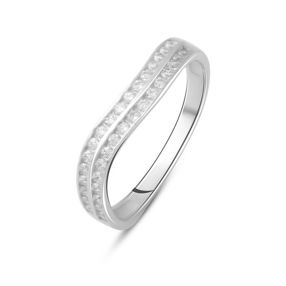 Серебряное кольцо с фианитами