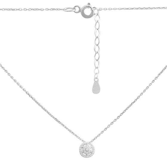 Серебряное колье с фианитами