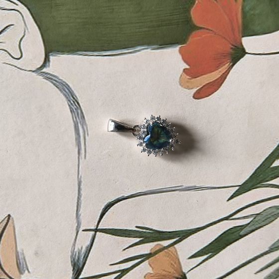 Серебряная подвеска с мистик топазом 0.801ct