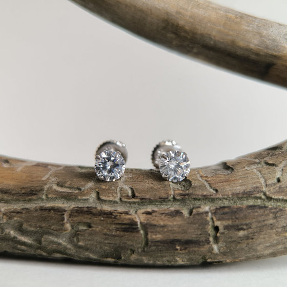 Серебряные серьги с фианитами