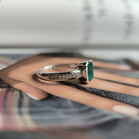 Серебряное кольцо с агатом 1.087ct