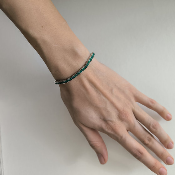 Серебряный браслет с агатом 5.215ct