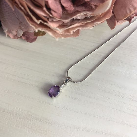 Серебряная подвеска с александритом 3.411ct