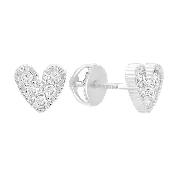Серебряные серьги с фианитами
