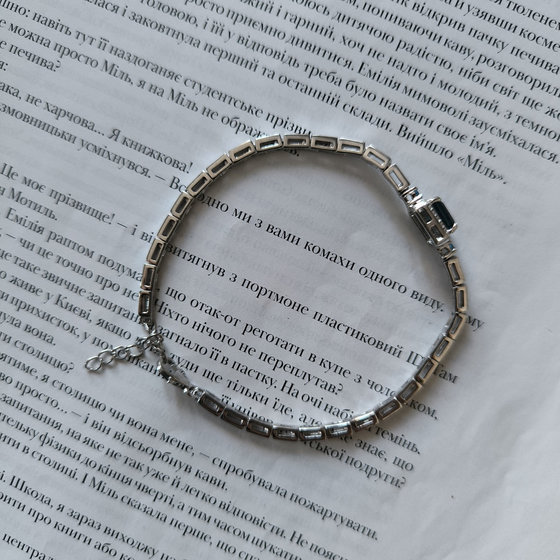 Серебряный браслет с топазом Лондон Блю 1.2ct, топазом