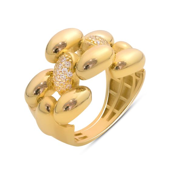 Золотое кольцо с фианитами 0.5ct