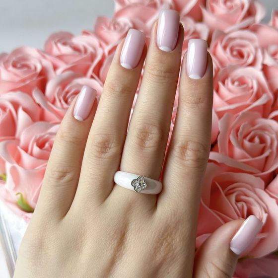 Серебряное кольцо с керамикой