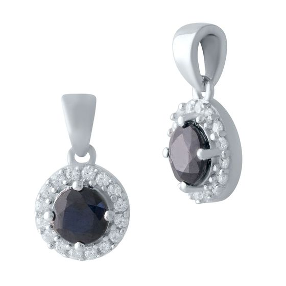 Серебряная подвеска с сапфиром 0.935ct