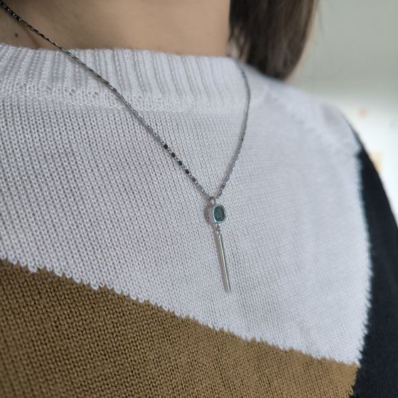 Серебряная подвеска с топазом Лондон Блю 0.783ct