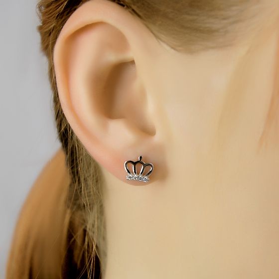 Серебряные серьги с фианитами Серебряные серьги с фианитами