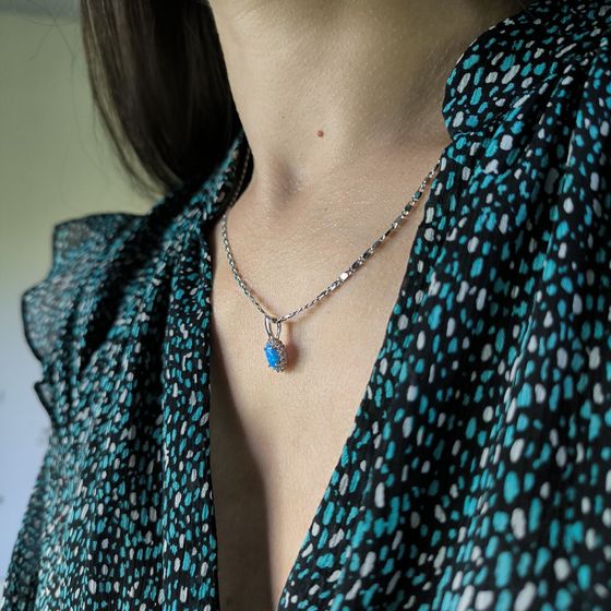 Серебряная подвеска с опалом 0.459ct