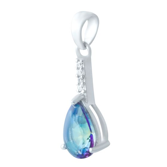 Серебряная подвеска с мистик топазом 1.327ct