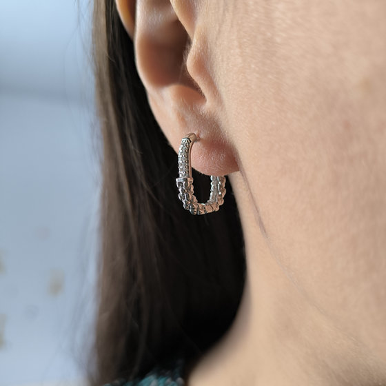 Серебряные серьги без камней