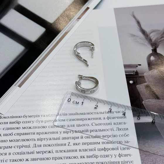 Серебряные серьги без камней