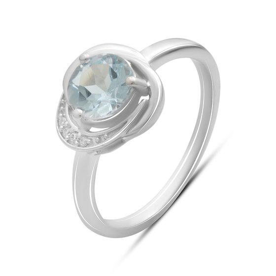 Серебряное кольцо с топазом 1.544ct
