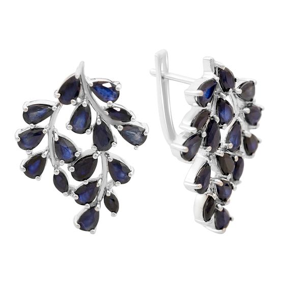 Серебряные серьги с сапфиром 6.925ct