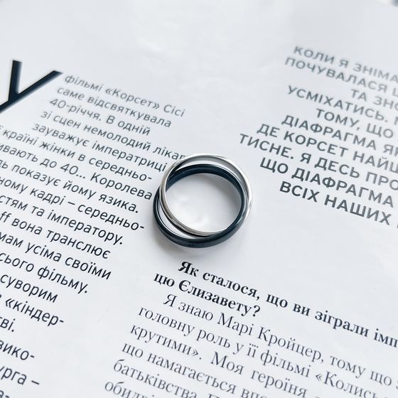 Серебряное кольцо с керамикой