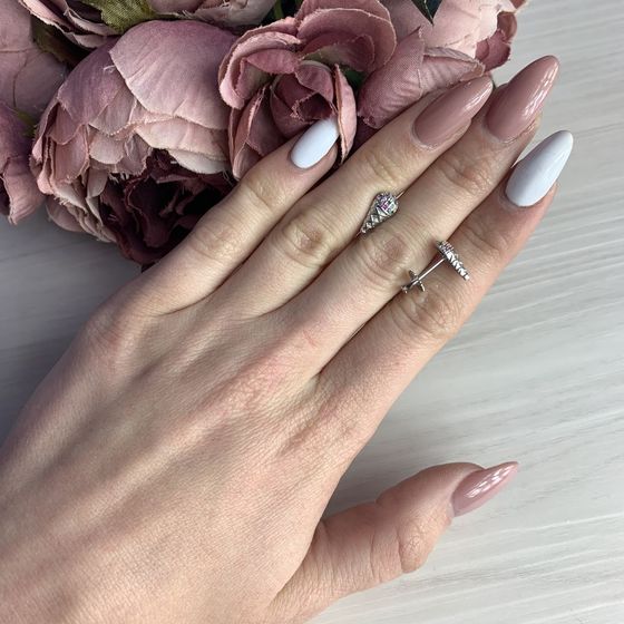 Серебряные серьги с фианитами
