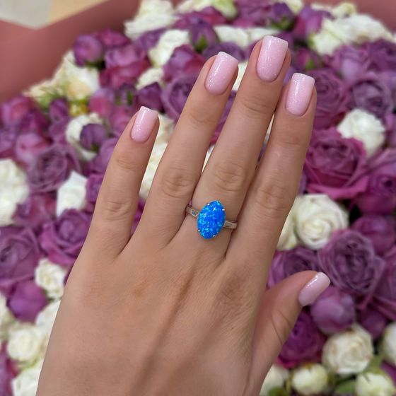 Серебряное кольцо с опалом 2.2ct