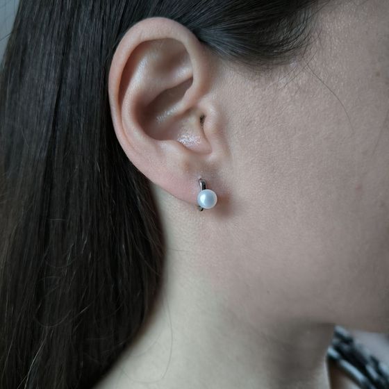 Серебряные серьги с жемчугом Серебряные серьги с жемчугом