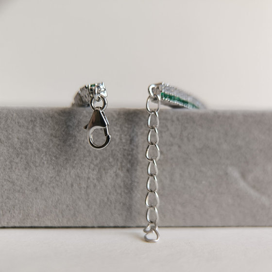 Серебряный браслет с агатом 3.918ct