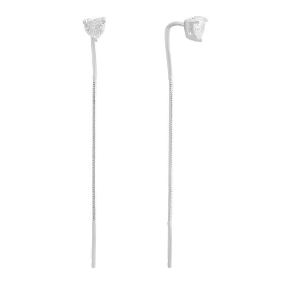 Серебряные серьги с фианитами