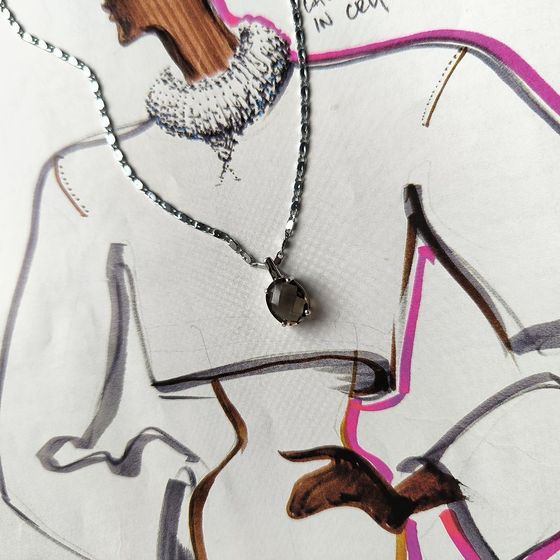 Серебряная подвеска с раухтопазом (дымчатым кварцем) 2.458ct