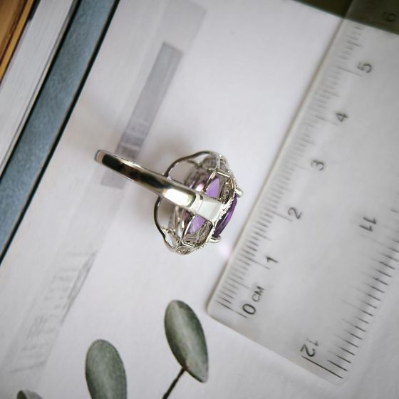 Серебряное кольцо с аметистом 5.163ct