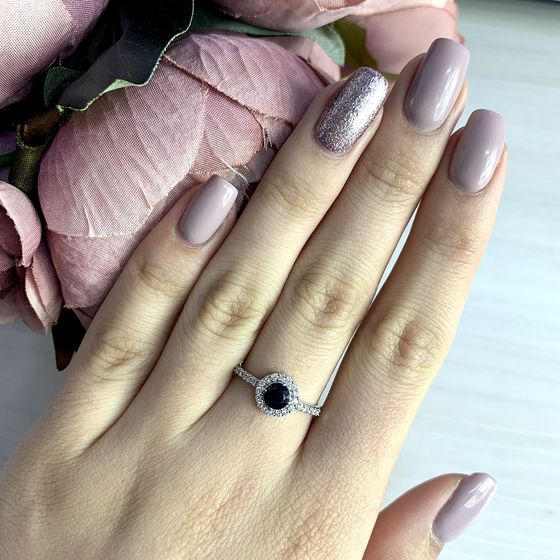 Серебряное кольцо с сапфиром 1.028ct