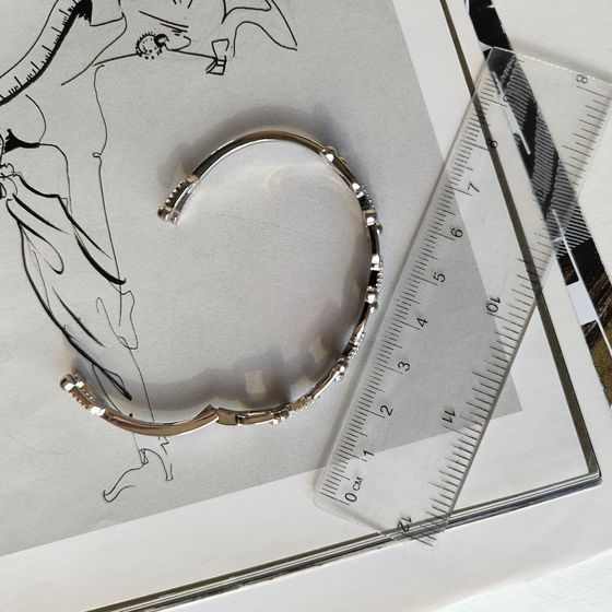 Серебряный браслет с фианитами