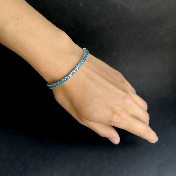 Серебряный браслет с фианитами Серебряный браслет с фианитами
