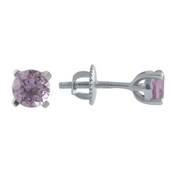 Серебряные серьги с аметистом 0.885ct