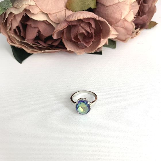 Серебряное кольцо с мистик топазом