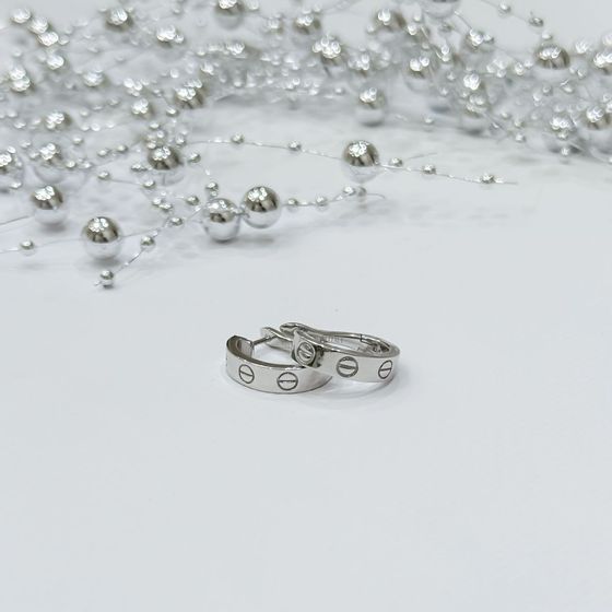 Серебряные серьги без камней