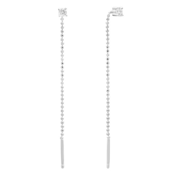 Серебряные серьги с фианитами