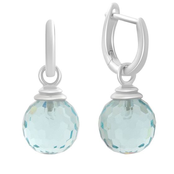 Серебряные серьги с фианитами